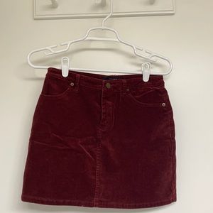 Forever 21 velvet maroon skirt